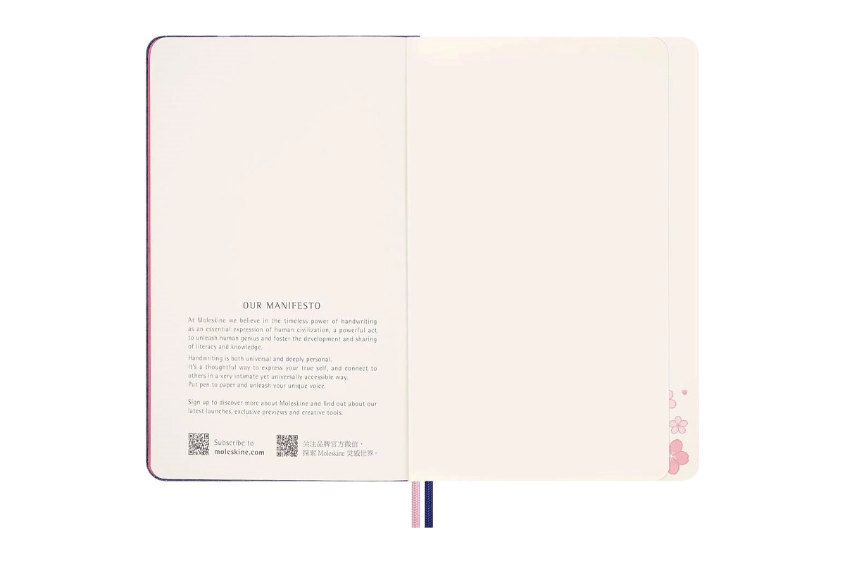 Een Verschijnt 3e week maart - Moleskine Limited Edition Sakura Plain Hardcover Large Notebook koop je bij Moleskine.nl